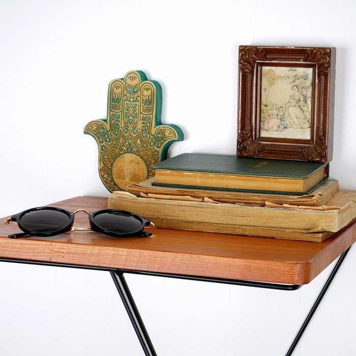 Hanah Home Wr037 Estantería Decorativa de Pared de Madera y Metal Nogal y Negro Hanah Home Wr037 Estantería Decorativa de Pared de Madera y Metal Nogal y Negro